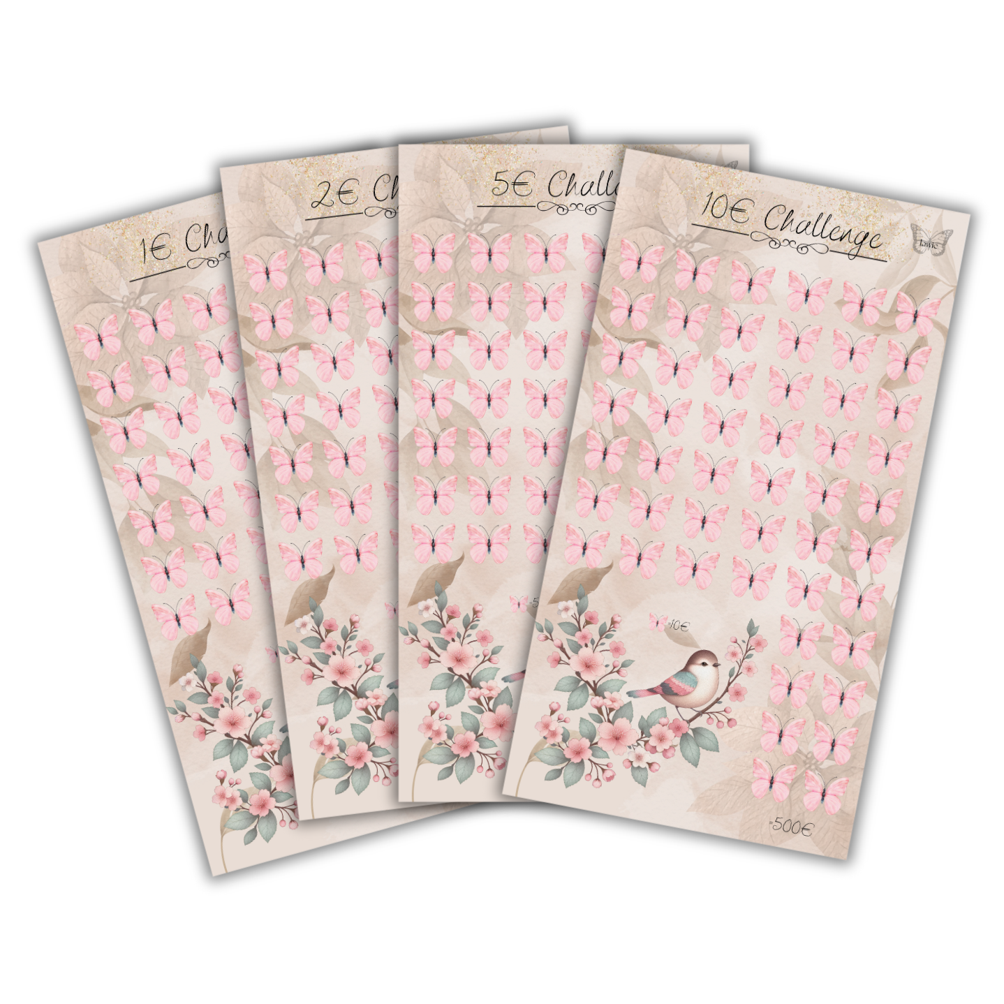 1€-10€ Schmetterling Challenge/ -Set